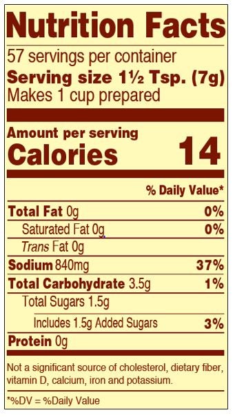 Osem Consommé Nutrition